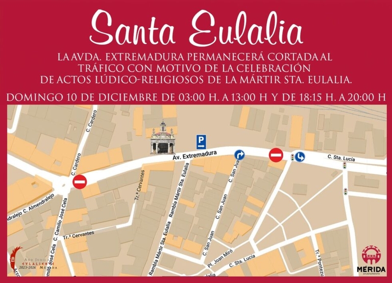 La Avenida de Extremadura estará cortada al tráfico desde las 3 de la madrugada del 10 de diciembre