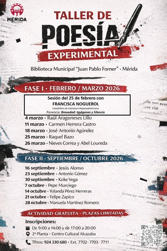 El taller de poesía experimental de la Biblioteca Municipal presenta esta semana una ponencia de Francisca Noguerol