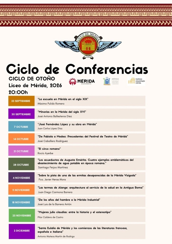 El Liceo de Mérida inaugura este miércoles su Ciclo de Conferencias de Otoño con una charla de Máximo Pulido sobre la educación en el siglo XIX
