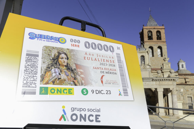 Ya están a la venta los más de 5 millones de cupones de la ONCE con la imagen de Santa Eulalia para el sorteo del próximo 9 de diciembre 