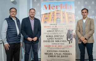 Ginés Marín, Antonio Ferrera, Miguel Ángel Perera y Emilio de Justo, entre otros, protagonizan los carteles taurinos de la Feria presentada hoy
