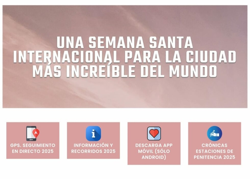 Las procesiones de Semana Santa tendrán seguimiento por GPS a través de la web y la nueva aplicación móvil