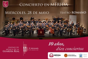 El Teatro Romano acoge mañana el concierto conmemorativo del 10º aniversario de la proclamación de Su Majestad el Rey