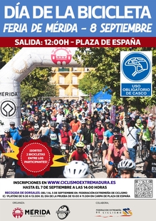 Mérida celebra su tradicional Día de la Bicicleta el próximo 8 de septiembre