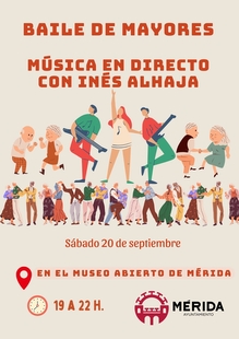 Los bailes para mayores se retoman esta sábado, 20 de septiembre, en el Museo Abierto con música en directo a cargo de Inés Alhaja