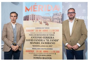 La Feria Taurina de Abril 2026 de Mérida contará con grandes figuras de la tauromaquia como Ferrera, El Fandi y Escribano