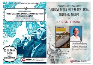 La Biblioteca Municipal ofrece las presentaciones de las obras de Antonio Castro y Manuel Cañada