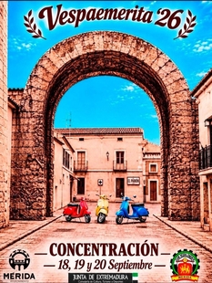 Mérida acogerá este fin de semana Vespaemérita ’26, un encuentro que reunirá a cerca de un centenar de participantes de toda España y varios países
