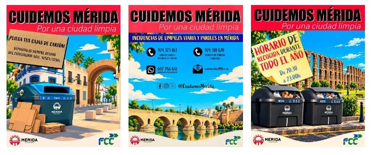 El Ayuntamiento de Mérida lanza la campaña «Cuidemos Mérida: Por una ciudad limpia» para fomentar el compromiso ciudadano e intensificar el cuidado