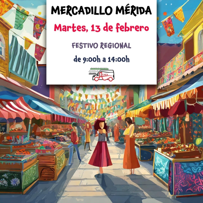 El Mercadillo se celebra mañana, Martes de Carnaval